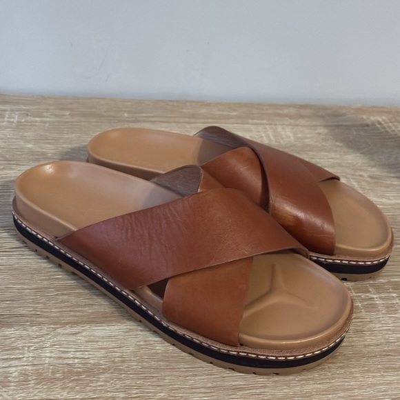 Madewell The Dayna Lugsole Slide Sandal in Leather 6 - Picture 9 of 14